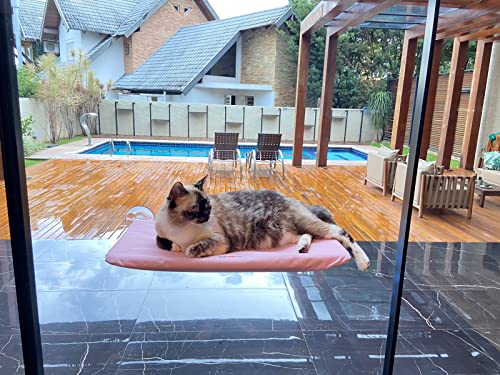 Cama de Janela Suspensa com Ventosa para Gatos Petlon - Rosa