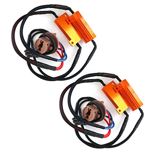 FainWan 2pcs 50W 8 ohm BA15S 7506 1073 1095 1141 Led Load Resistors - Fix Headlight LED Bulb Fog Lamp Fast Hyper Flash Turn Signal Blink Light Error Code Canbus Resistors Decoder