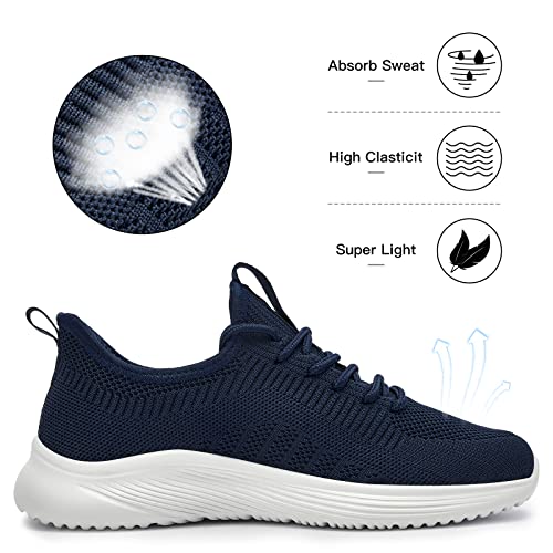 Image of Lamincoa Womens Slip On Walking Shoes Non Slip Casual Road Running Lightweight Mesh Fashion Sneakers for Gym Travel Workout