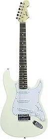 MXT Guitarra Elétrica ST Classic, Cor Creme, 22 Trastes Jumbo, 3 Captadores, Ponte Tremolo