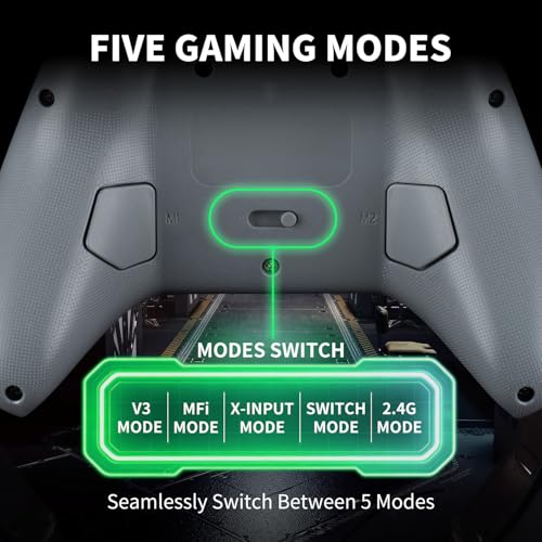 Image of NITHO KARMA Wireless Gaming Controller Compatible with Switch /Switch 2 /PC /iOS /Android, Gamepad with Hall Effect Triggers and Sticks, Programmable Back Buttons, Turbo, 6-Axis Gyro and Dual Vibration - Grey