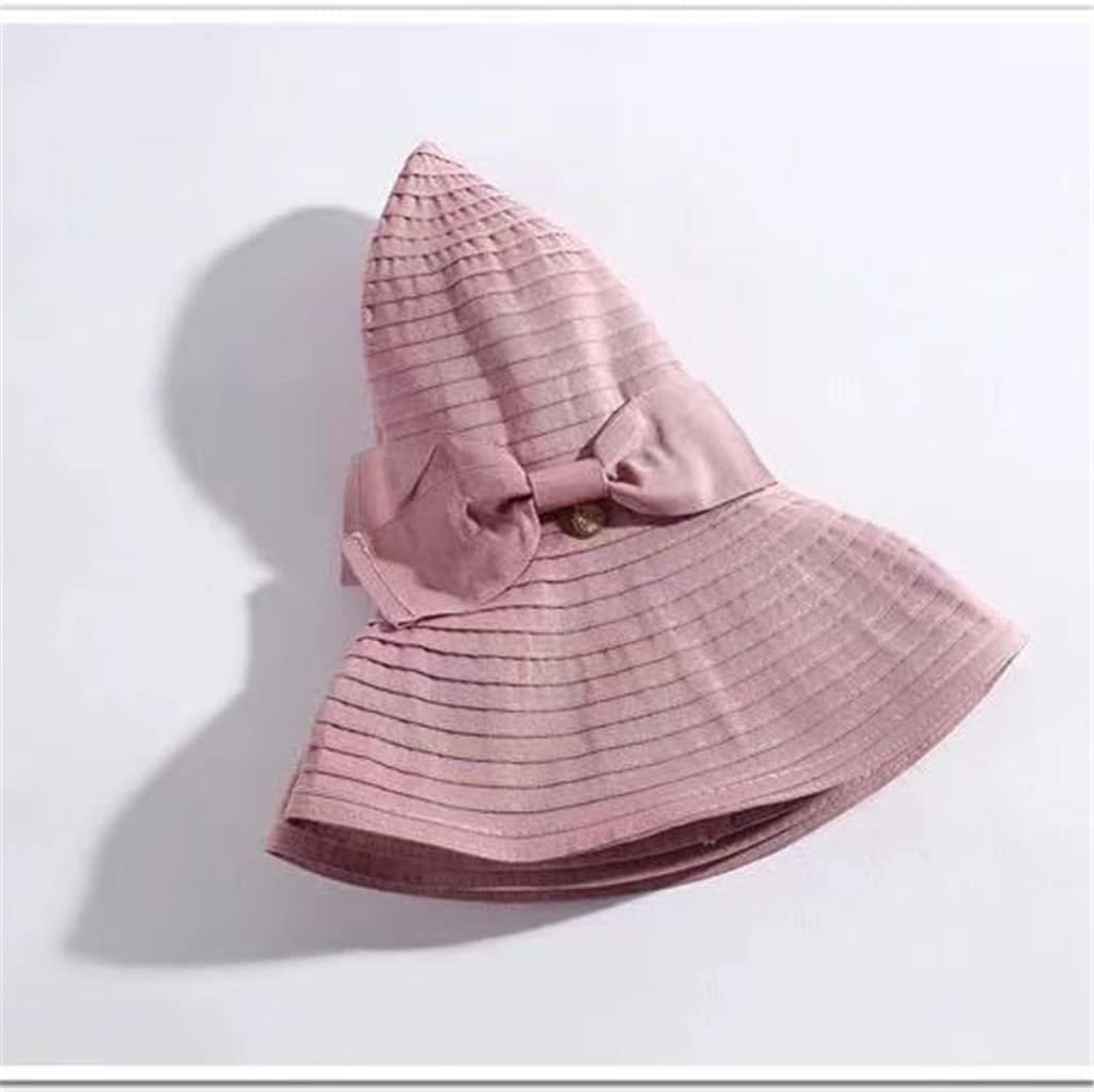 Sun Visor Spring Summer Ladies Big Ribbed Bow Sun Visor Foldable Easy to Carry Sun Shade Fisherman Beach Hat