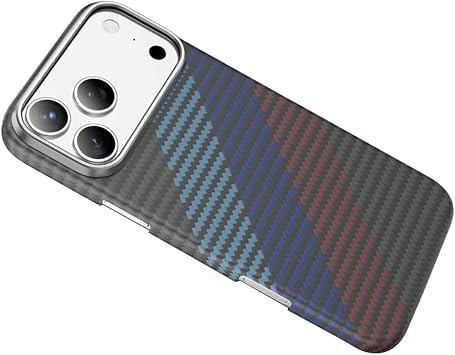 CONSTRAIN - iPhone 17 Pro Max ile uyumlu Apple Kevlar Yatay Renkli İnce Woven Magsafe ile uyumlu Kılıf