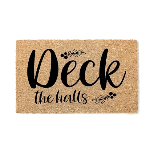 WoodByStu Deck The Halls Christmas Door Mat | Christmas Doormat