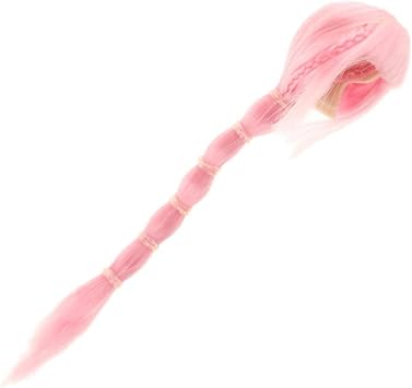 Doll Aesthetics With 1/6 Scale Simulation Hair Female Hair Fit For Doll Figures Long Head Model Toy Figure Accessory 16 Smooth And Lifelike Action Figures Model Dolls, Pink Braid