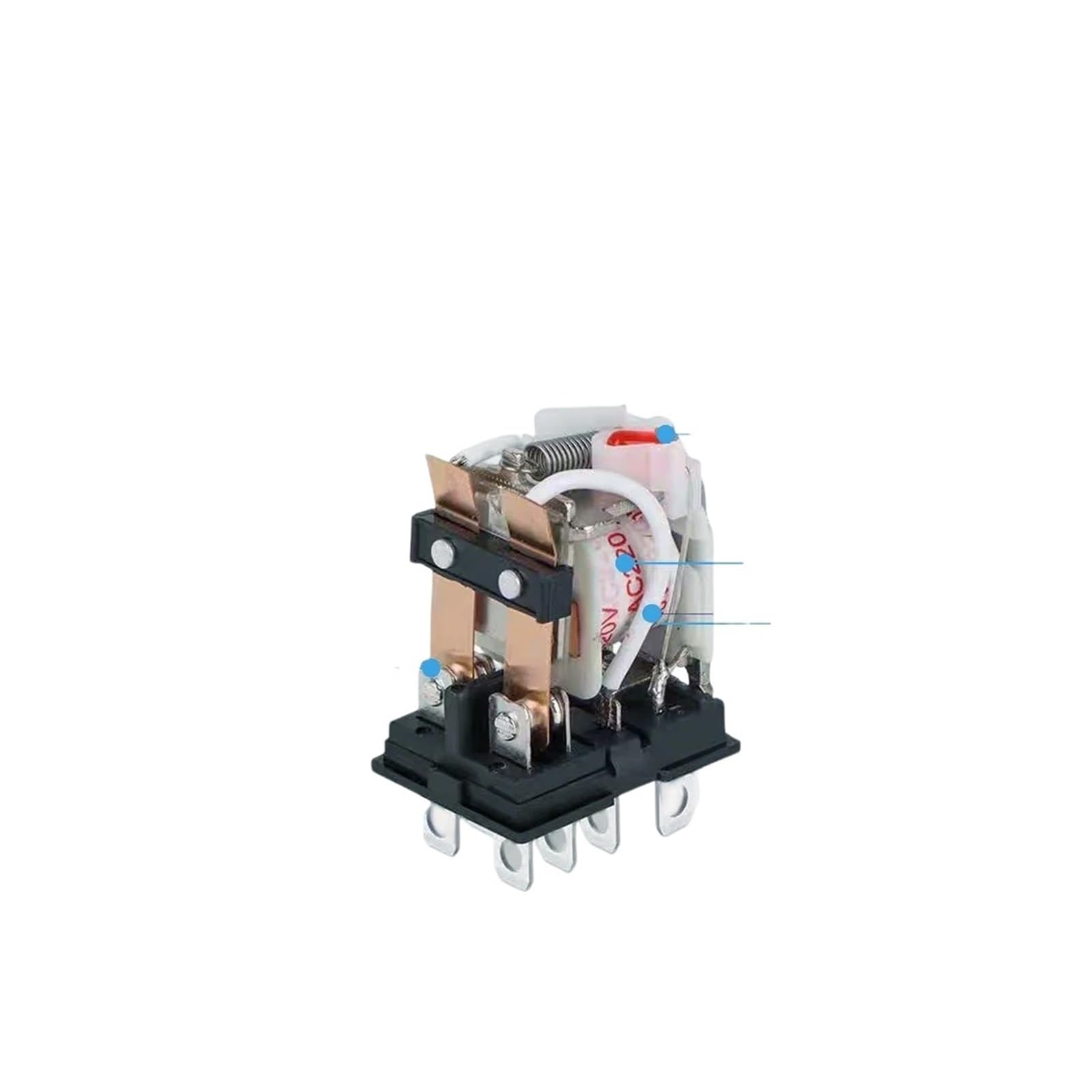 5 uds LY2NJ LY3NJ LY4NJ relé de potencia de carril DIN 12V 24V DC 110V 220V 380V AC con Base de enchufe Control Industrial(LY4NJ,AC 110V)
