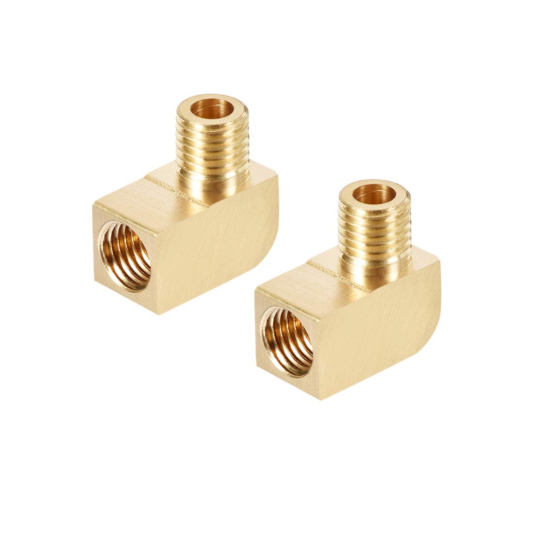 Raccord de tuyau laiton M8 coude 90 degrés mâle femelle connecteur fileté Uxcell
