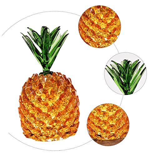 Parliky 1Pc Crystal Pineapple Honeycomb Decor Cake Decorating Plants Decor Crystal Fruits Decoration Crystal Pineapple Decors Feng Shui Table Decor Car Adornment Birthday Supply Dash Board #TOP5
