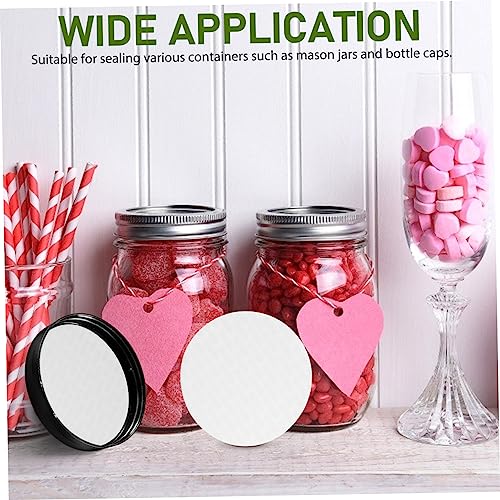 OFFSCH Selbstklebende Flaschendichtungen 100 Stück 2.76X2.76X0.04 Zoll Druckempfindliche Dichtungen Für Flaschenverschlüsse Und Glasflaschen Luftdicht Und Wiederverwendbar