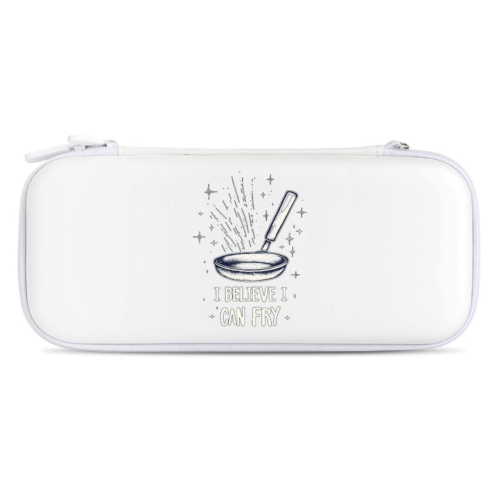 Chef I Believe I Can Fry Compatible with Switch Carrying Case Hard Travel Game Bag Pouch with 15 Games Accessories White-style