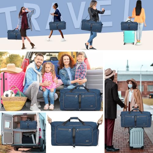 Image of Fmeida 65L Duffle Bag Foldable Travel Duffel Bags for Men Women Travel Bag