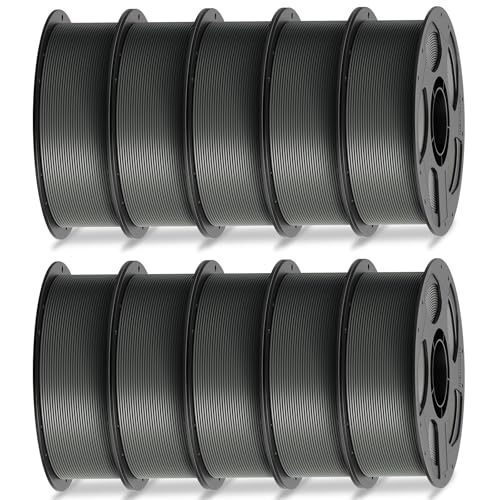 Image of ANYCUBIC High Speed 3D Printer Filament 1.75mm Bundle, Rapid PLA Filament with High Prints Quality, Dimensional Accuracy + /- 0.02mm, 1KG Reusable Spool, 10 Pack Texture Grey