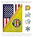 Home of Vietnam Garden Flag - Set with Stand Armed Forces Military Service All Branches Support Honor United State American Veteran Official House Banner Cemetery Yard Rememberance Veterans Day Gifts