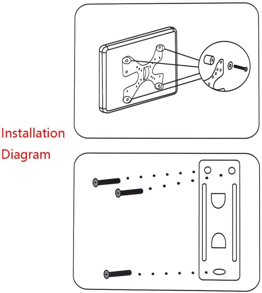 Universal 12kg Adjustable Tv Wall Mount Bracket Flat Panel Frame Support 30 Degrees with Small Wrench for 14-32 Inch