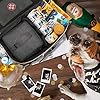 Pmpete-Dog-Travel-Bag-Airline-Approved-Week-AwayOvernight-Accessories-Tote-Organizer-with-Multi-Function-PocketsPet-Travel-Set-for-Dog-and-Cat2-Collapsible-Dog-Travel-BowlsBlack Pet Travel Set for Dog