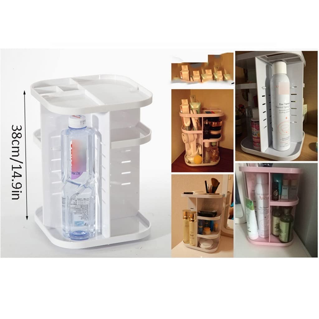 Espositore girevole a 360 gradi, adatto per gioielli, pennelli da trucco, rossetto, prodotti per la cura della pelle, profumi, organizer
