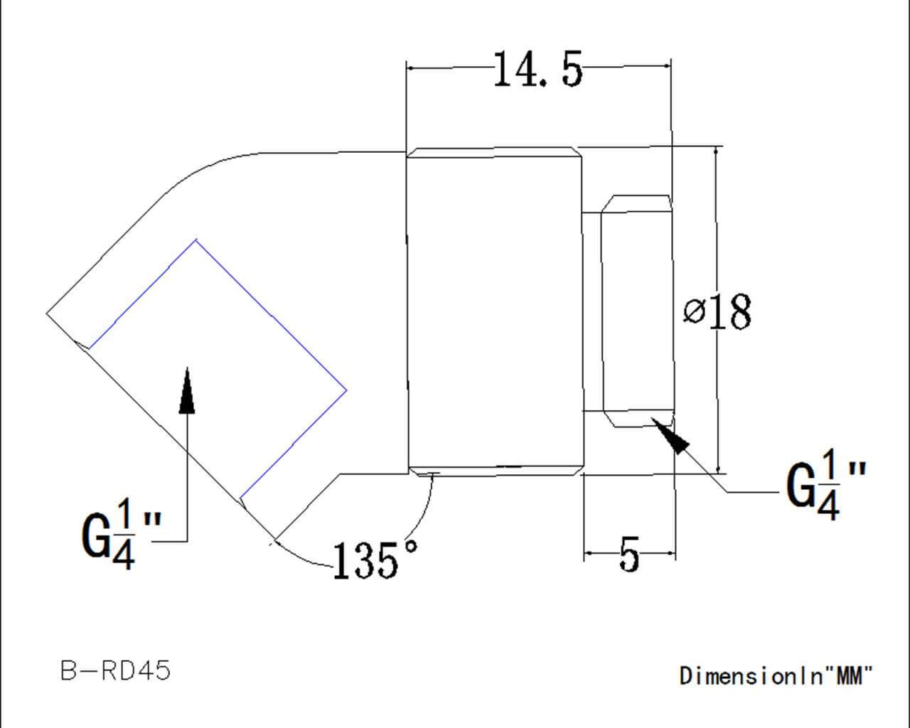 Amazon.co.jp: Bykski G 1/4インチ オス-メス 45度ロータリーエルボー