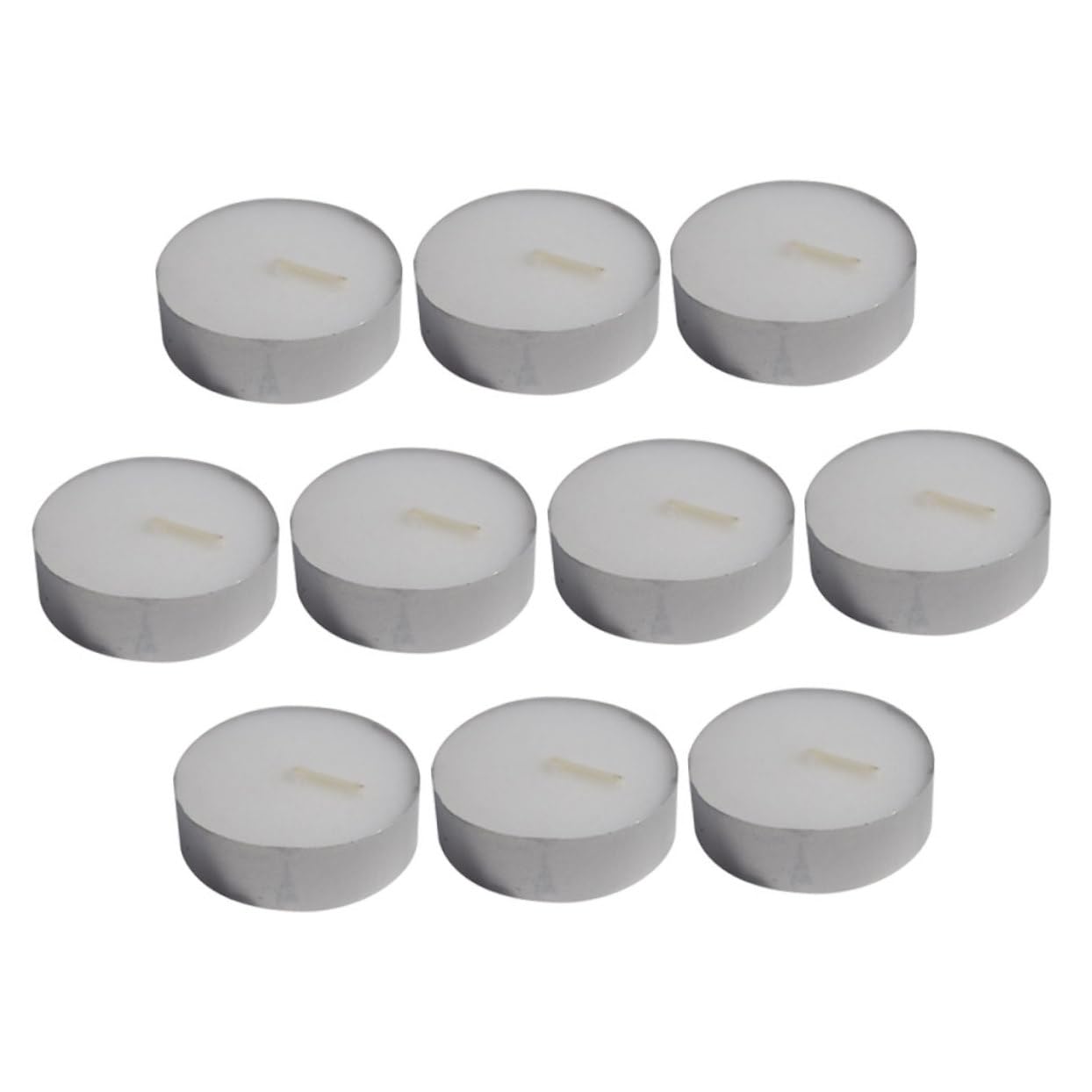 OUNONA 10pcs Smokeless Tea Candles Hour Burn Convenient Candles for Weddings Daily Use Create Romantic Atmosphere Safe and Practical Shell Design