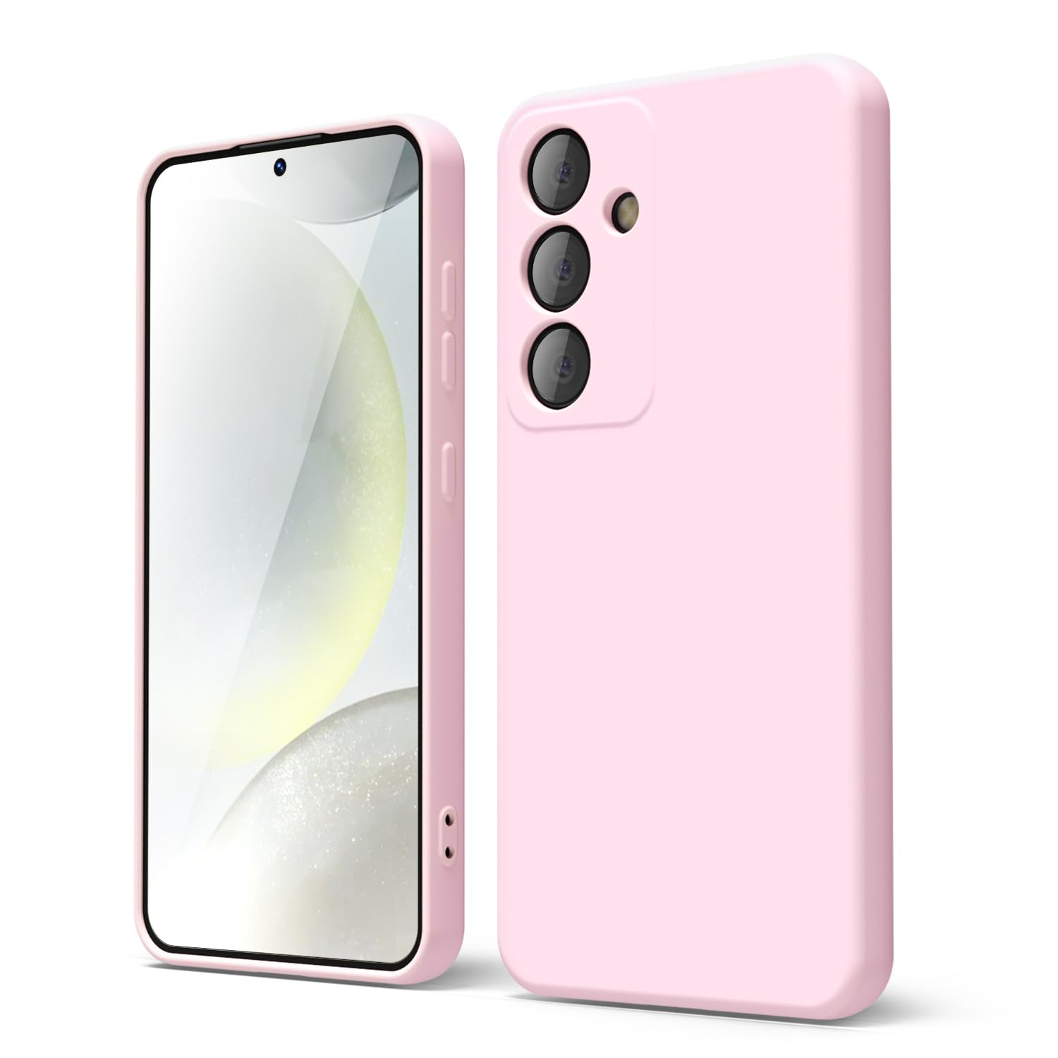 oakxco for Samsung Galaxy S24 Ultra Phone Case Liquid Silicone, Neon Bright Solid Color, Thin Slim Soft Rubber Gel Matte TPU Plain Simple Cover for Women Girl Cute, Hot Pink Fuchsia — view 427