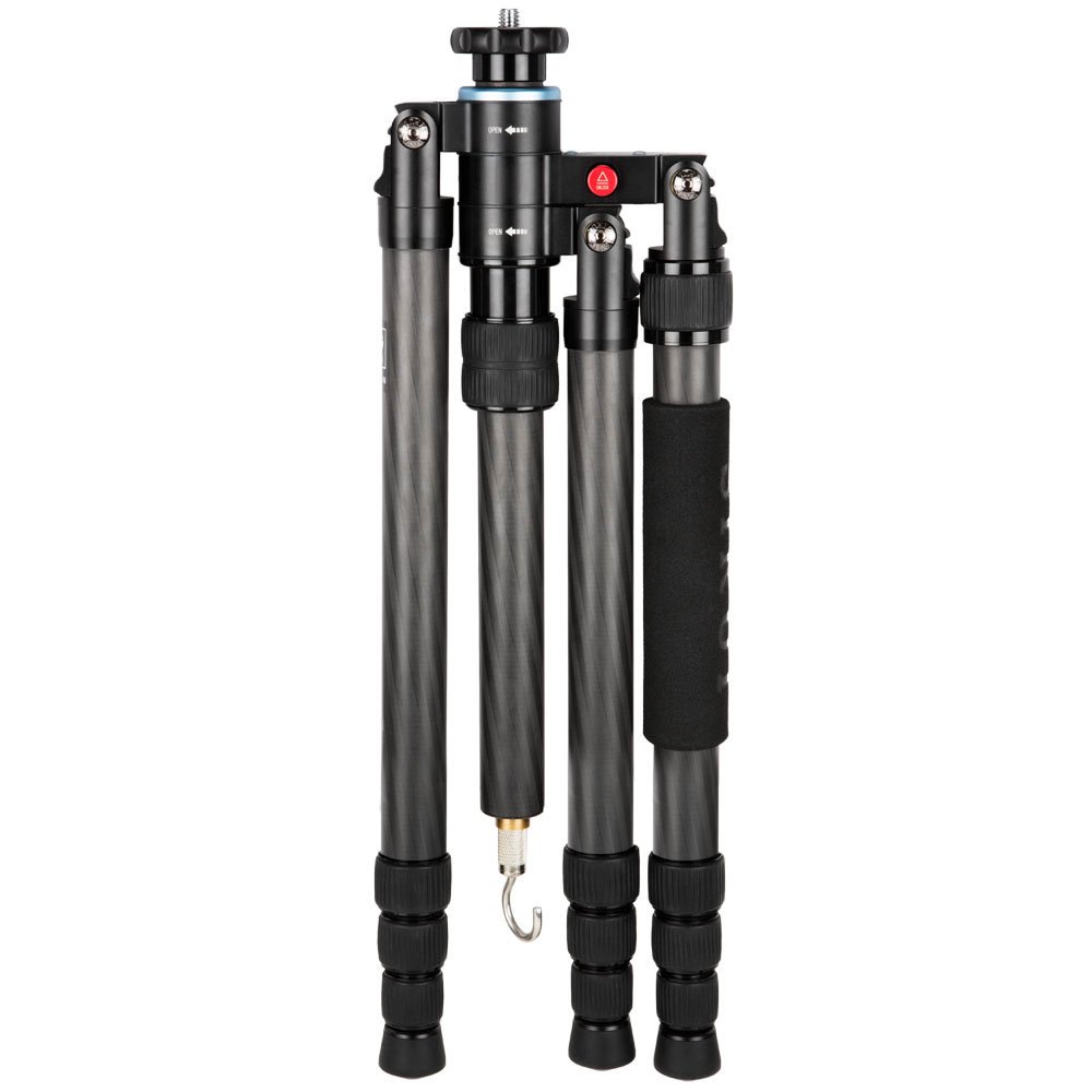 SIRUI S-2204-N Snap uniwersalny statyw trójnożny (arbon, waga: 1,4 kg, obciążenie: 15 kg) z torbą i paskiem