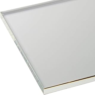 Acrylic Sheet Clear Cast Plexiglass 12” x 12” Square Panel 1/4” Thick (6mm) Transparent Plastic Plexi Glass Board with Protective Paper for Signs, DIY Display Projects, Craft, Easy to Cut - Technology Island (12 X 12)