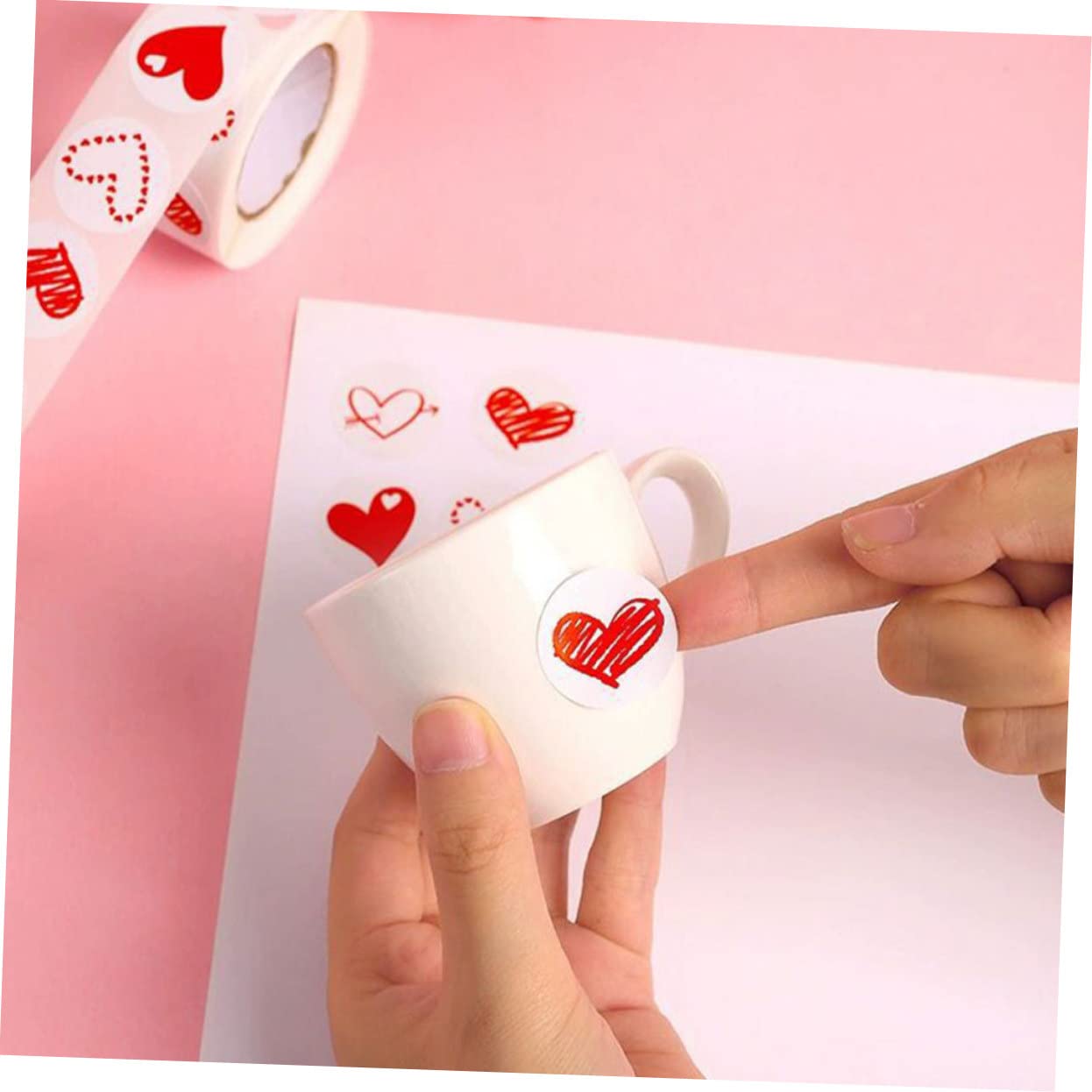 Tofficu 5 Set Cuore Adesivi Valentines El Party Adesivi D'oro Grandi A Forma Di Cuore Bomboniere Matrimonio Di Tenuta Etichette Per Confezioni 2 * 5