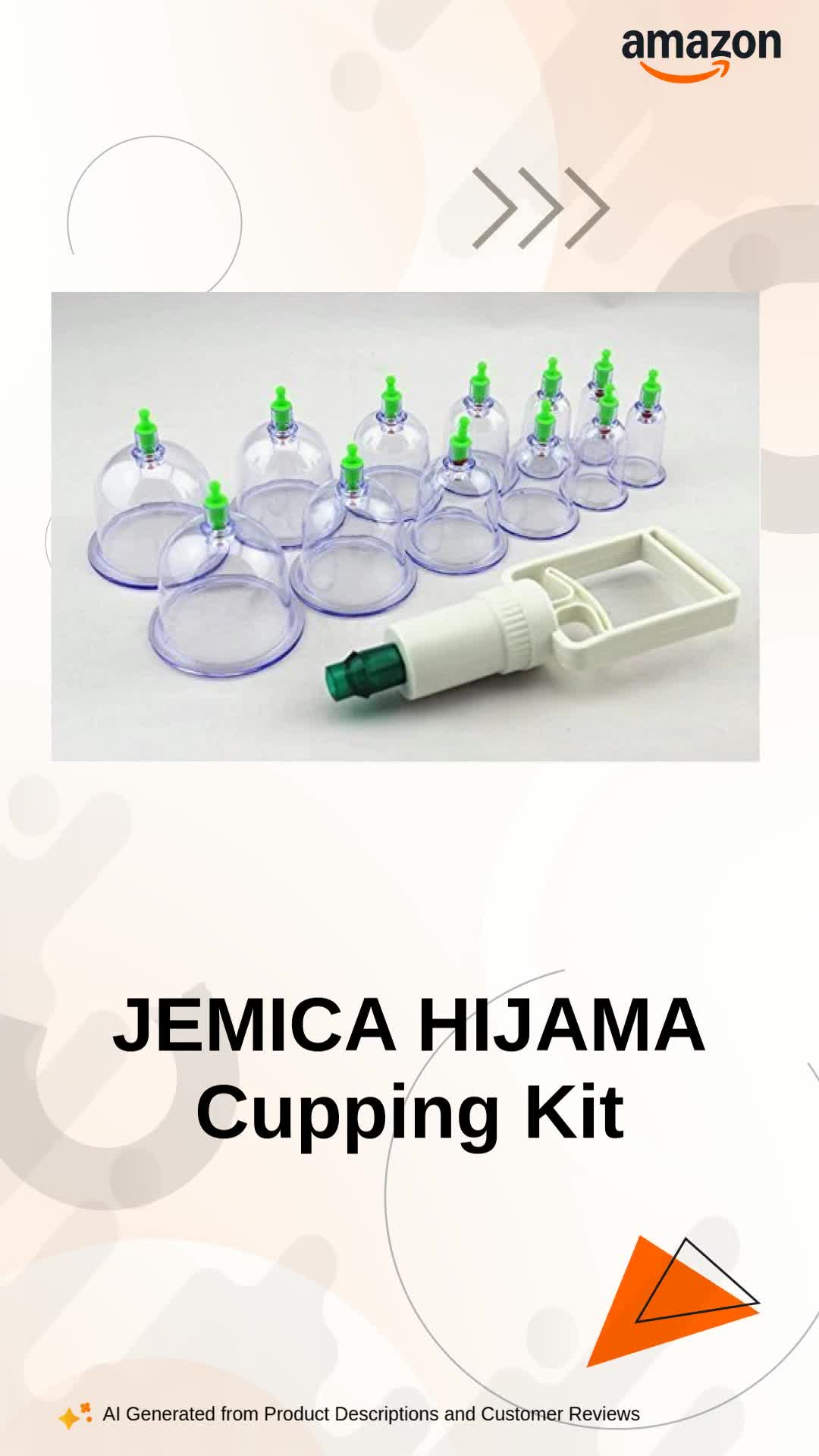 JEMICA HIJAMA Cupping Professional Massager Kit Set 12 Pcs Vacuum