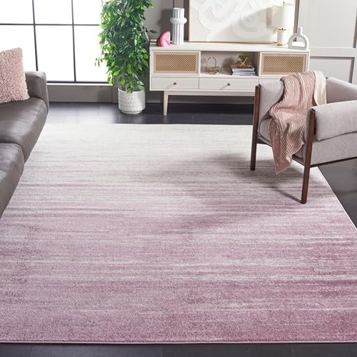 Image of SAFAVIEH Area Rug 8x10 - Adirondack Collection - Large - Cream & Purple, Modern Ombre Design, Non Shedding & Easy to Clean, Ideal for Living Room, Bedroom, Office, Dining Space (ADR113L)