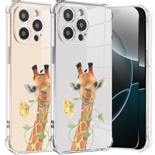 Roemary Giraffe Case for iPhone 16 Plus with Floral Giraffe