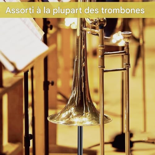 Support pour trombone réglable à base triangulaire pour studio et concert - 4