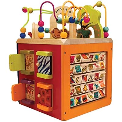 wooden activity cube argos