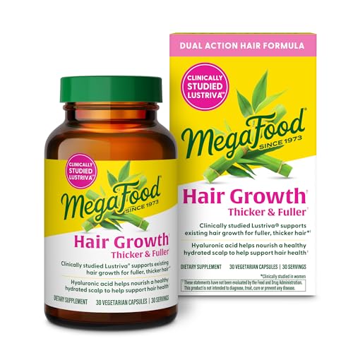 MegaFood Hair Growth Lustriva Hyaluronic Acid & Biotin 30 Capsules