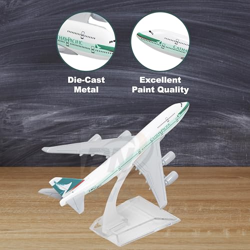 Image of Diecast Aeroplane Scale Model only for Display, Size -16 cm-A80 (Cathay Pacific New)