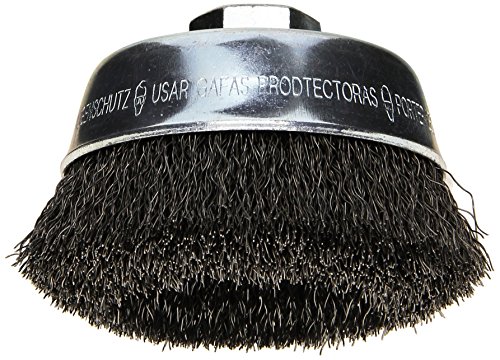 Bosch WB524 3 1/2-Inch Crimped Carbon Steel Cup Brush, 5/8-Inch x 11 Thread Arbor