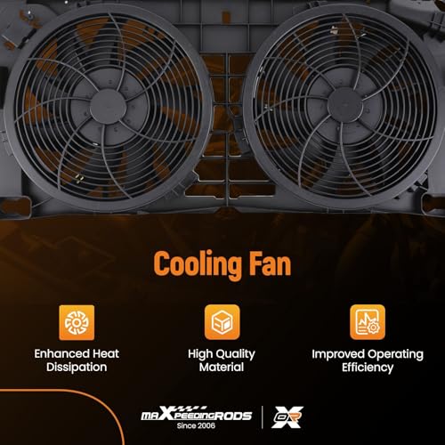 Image of maXpeedingrods Cooling Fans Assembly for Mercedes-Benz Sprinter 2500 NCV3 2010-2018, 3500 2010-2018, 3500XD 2018, 683058068743 MB3113100 9065030001
