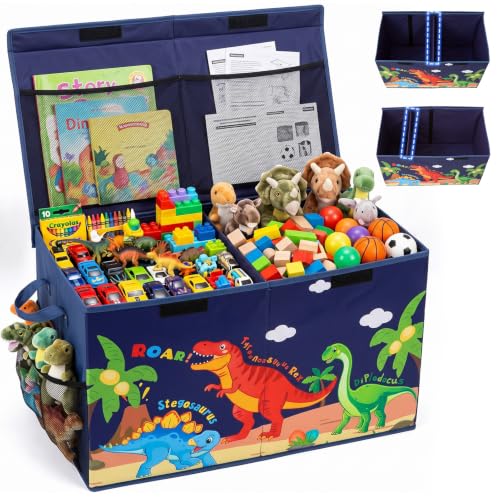 Image of Toy Box with Adjustable Divider Large Toy Chest Storage for Nursery Kidroom