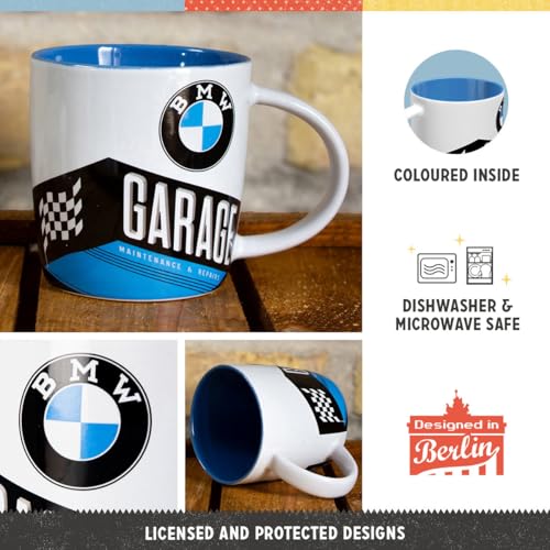 Nostalgic-Art Retro Coffee Mug 330ml BMW - Garage - Gift Idea for BMW Accessories Fans Original Licensed Product (OLP) Ceramic Mug Vintage Design - Image 2