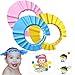 Tuofang Doccia Cap per Bambino, 3 Pezzi Cuffia da Bagno per la Testa del Bambino Regolabile, Visiera Doccia Bambini, Prevenire l'Acqua Flusso Verso Occhi e Viso, per la Cura del Bambino (3 colori)