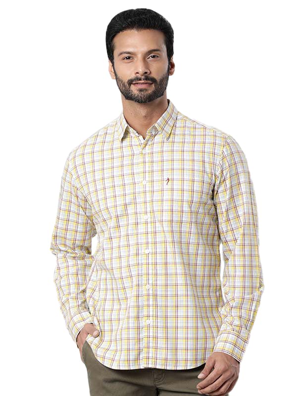 Indian Terrain Checks Cotton Slim Fit Men’s Casual Shirt