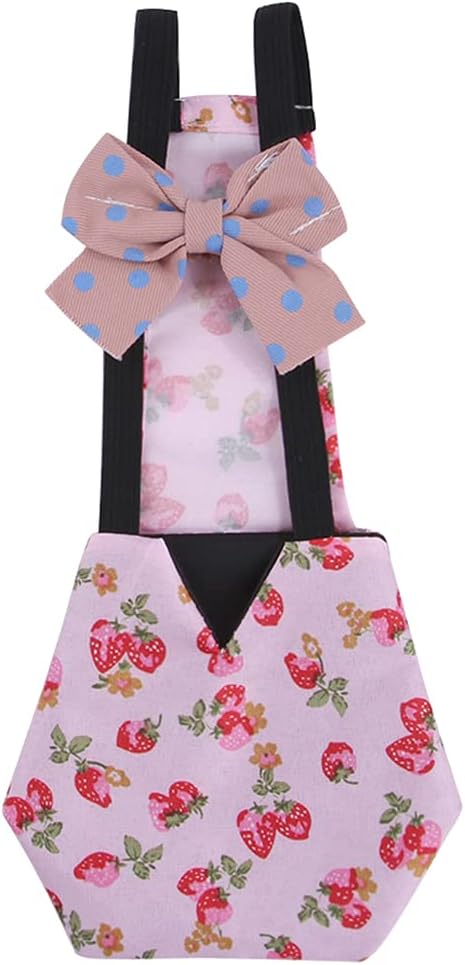 Adjustable Chicken Diaper for Pet Duck for Washable Poultry Nappies Hens Clothes with Pretty Bow Reusable