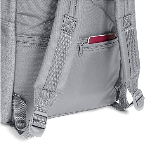 Image of EASTPAK Padded Double - 24L Squared Backpack with Dual Front Pockets, 13 inch Laptop Sleeve, Bottle Holder & Padded Straps, Sunday Grey