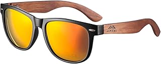 Amexi Holz Sonnenbrillen Polarisierte Sonnenbrille,Herren Damen Polarisierte holz brille,Polarisierende Brillengläser mit ...