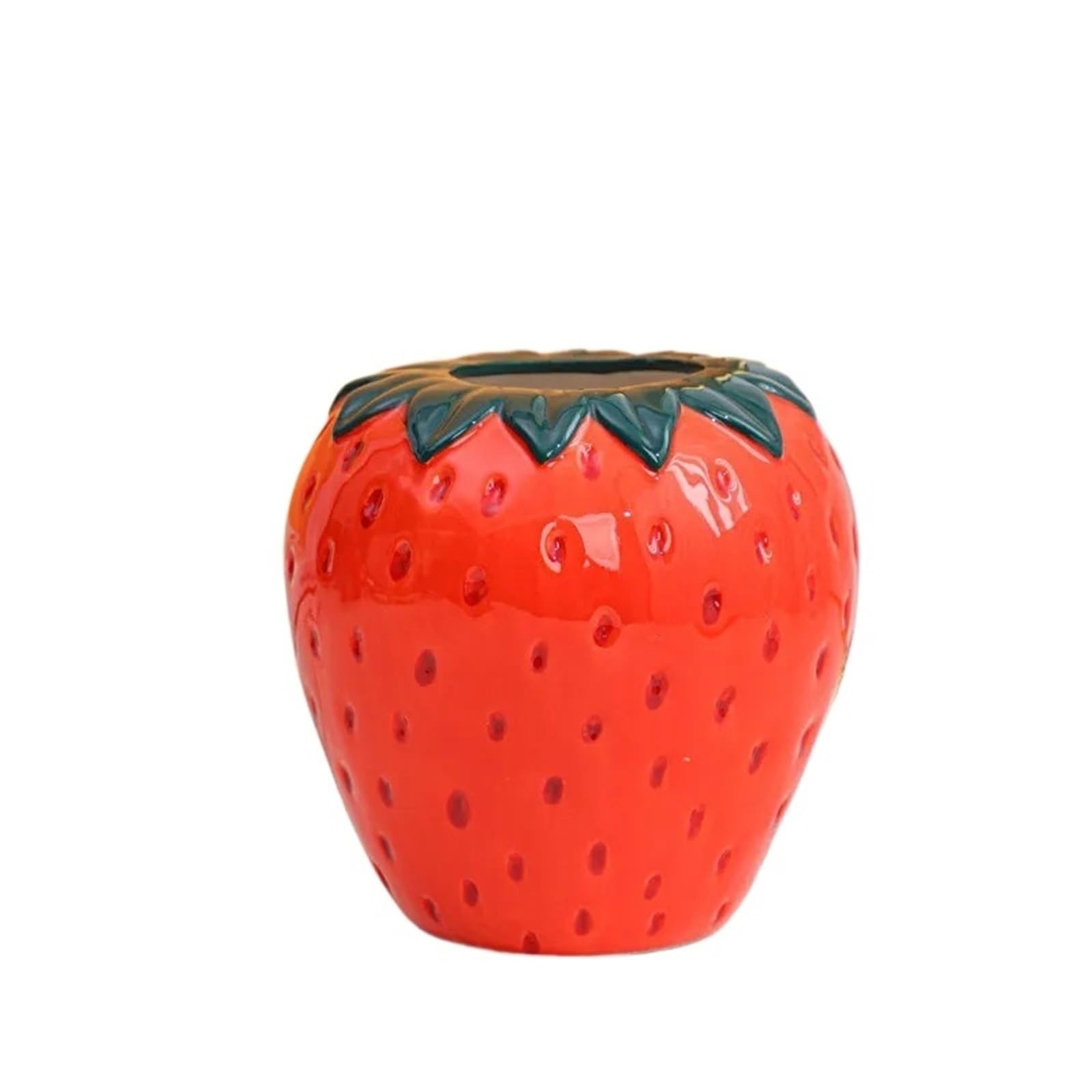 Fruit Vases Strawberry Vase Cute Artificial Fruit Floral Arrangement Accessories Jar Flower Home Decoration(Color 2)
