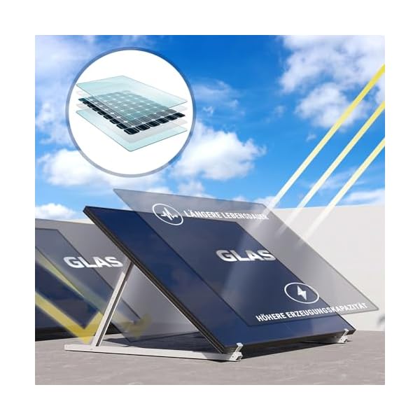 SUNNIVA 920W Balkonkraftwerk BIFAZIAL FULLBLACK komplett Steckdose Ecoflow 800W Wechselrichter, PV Solaranlage, 2x 460W Glas-Glas Solarmodule, inkl. 5m Kabel, Bluetooth WIFI, Komplettset – Bild 9