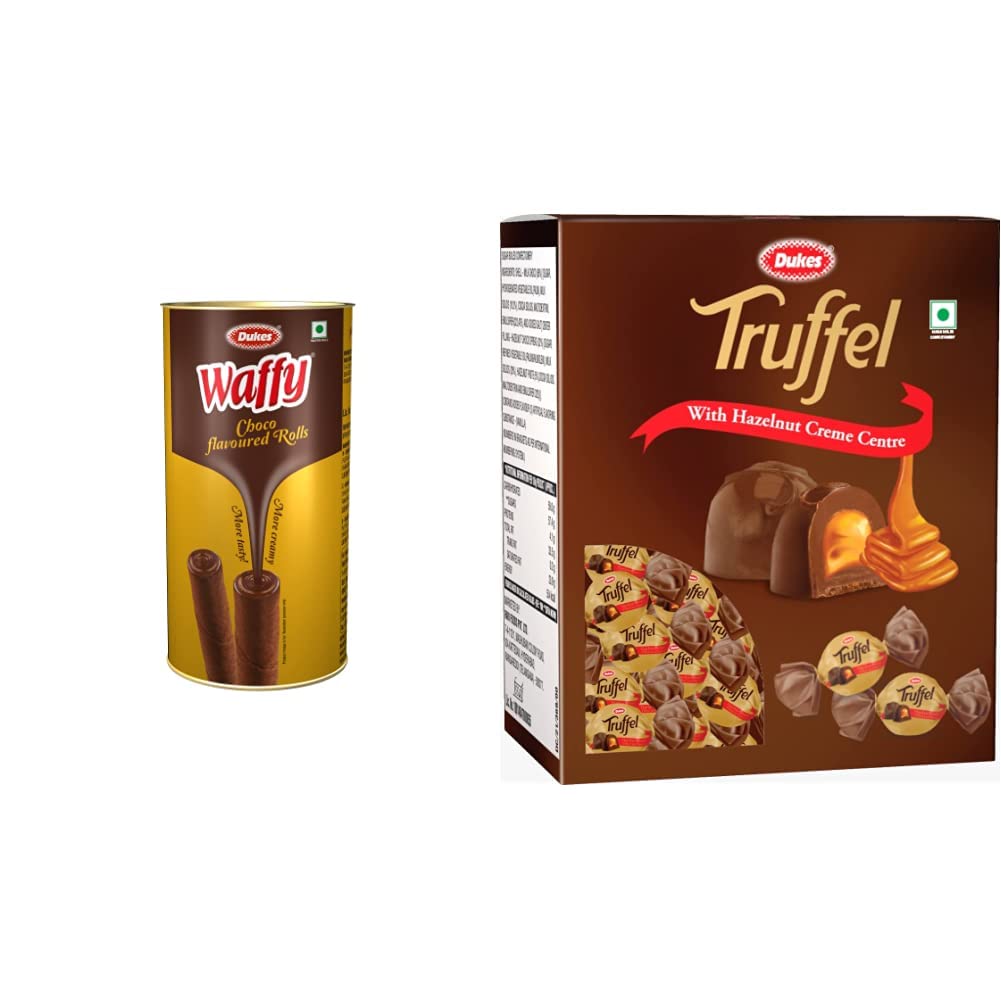 Dukes Waffy Rolls Chocolate and Hazelnut Truffles Combo