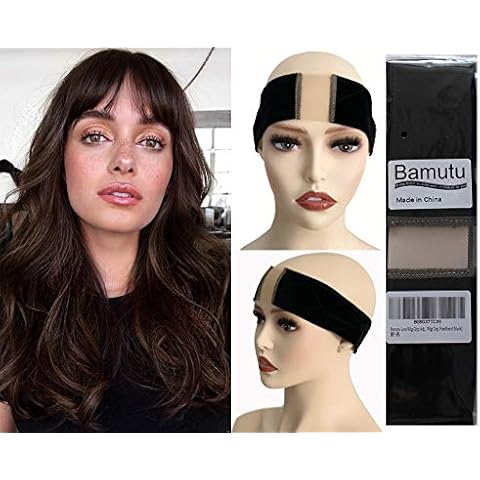 Lace Wig Grip Band Adjustable Velvet Wig Grip Headbands Bamutu Comfort Non-slip Breathable Lace Extra Hold Wig Head Hair Band for Women(Black) Cover