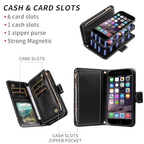 Coque iP 6 Plus Asuwish étui noir idéal pour vos déplacements urbains - 3