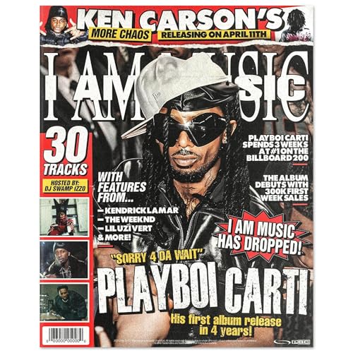Playboi Carti Magazine Poster 16x20 and 8x10 Inch Art Print I Am Music Era Room Decor Wall Art No Frame Size 20x25 cm / 8x10