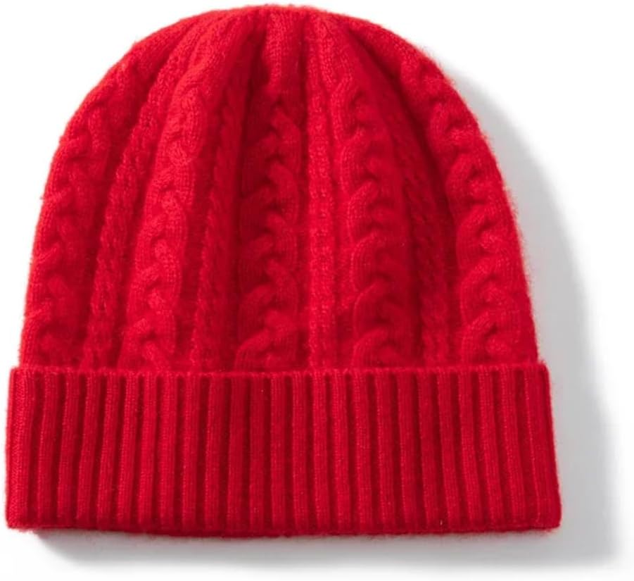 Children Cashmere Cable Knit Beanies Boy Caps Wool Hat Girl New Year Xmas Winter Warm Hair Bonnet Kids