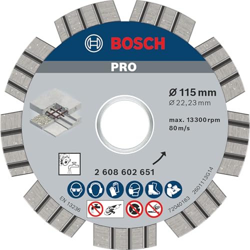 Bosch 1x PRO Concrete Diamond Cutting Disc, Bore 22.23 mm